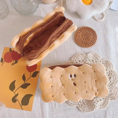 Sandwich Biscuit Modeling Pencil Case Student Portable Plush Sand Sculpture