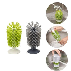 Sink Suction Cup Brush for Wine Glasses Mugs Bottles