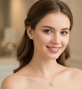 Butterfly & Pearl Drop Set