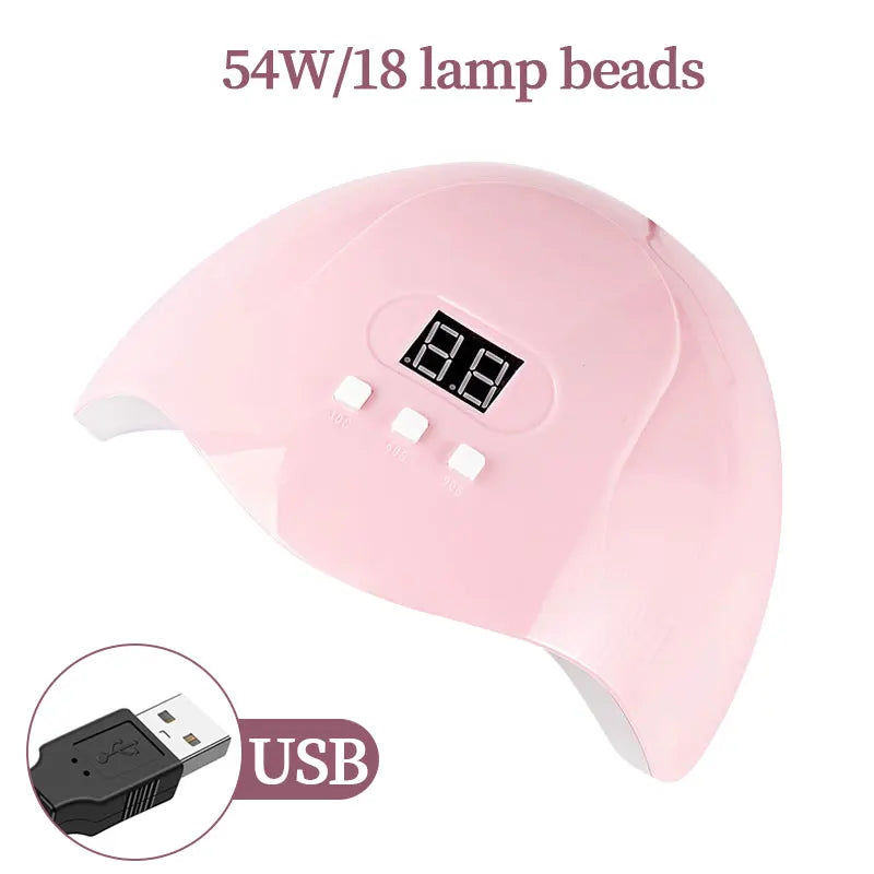 54w Nail Phototherapy Machine Gel Polish Nail Dryer Uv Led Lamp