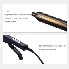 Wide Plate Ionic Flat Iron Hair Straightener Adjustable Temperature 4 Gear Professional
