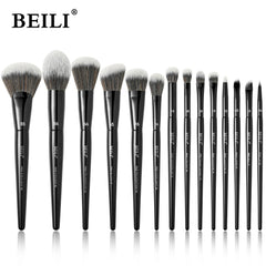 BEILI 14 Pcs Makeup Brush Set Vegan Pro Highlighter